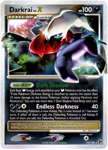 darkrai lv x 104 106|great encounters darkrai lv x.